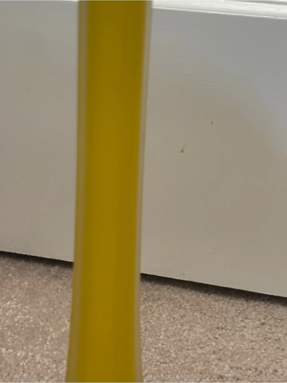 Vintage Fluted Mid Century Modern Yellow 16 Inch Eiffel Tower Vase